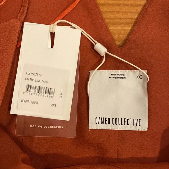 NWT C/Meo Collective On the Line Tank in Burnt Sienna - Picture 4 of 5